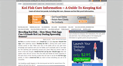 Desktop Screenshot of koifishcareinformation.com