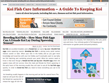 Tablet Screenshot of koifishcareinformation.com